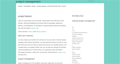 Desktop Screenshot of projectbailout.com